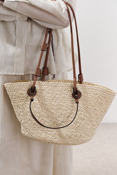 Manuka Leather Strap Wicked Bag Beige