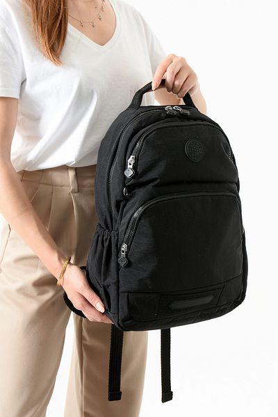 Just Polo Unisex Waterproof Imported Crinkle Fabric School Business and Travel Backpack with Laptop Compartment