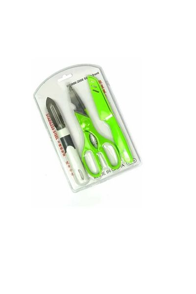Generic Kitchen scissors and fruit knife peeler for poultry, fish, meat, and vegetables