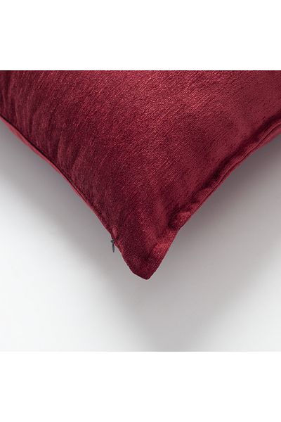 Fineroom Living Pernă naturală Eliza Viscose Natural 50x50 Roșu Claret (Perna interioară inclusă)
