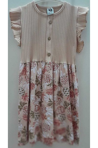 VOL Summer Robes with Buttons and Patterned Dress