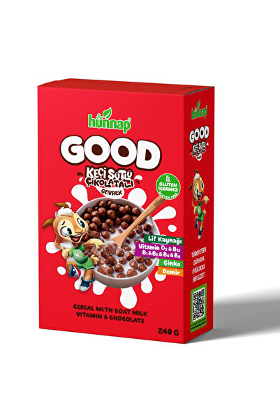 Hünnap Good Keçi Sütlü Çikolatalı Gevrek 240 Gr