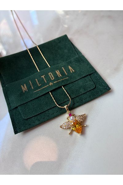 Miltonia Bee Steel Necklace