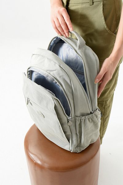 Just Polo Unisex Waterproof Imported Crinkle Fabric School Business and Travel Backpack with Laptop Compartment