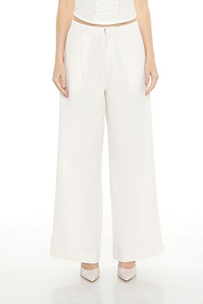 Forever 21 French Terry Wide-Leg Pantolon
