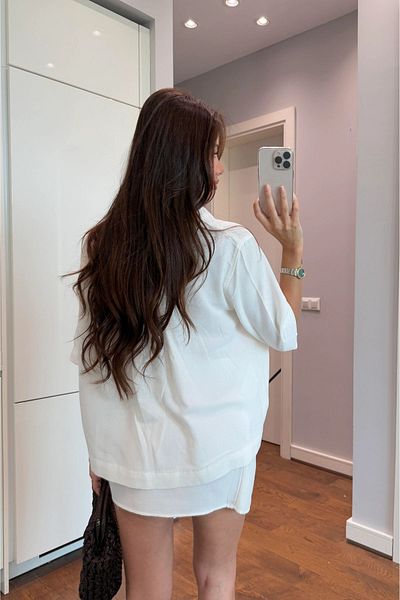 FMN Moda Raw Linen Fabric Short Sleeve Button Shirt Lacing Detail Mini Skirt Design Pinterest Equivalent Suit