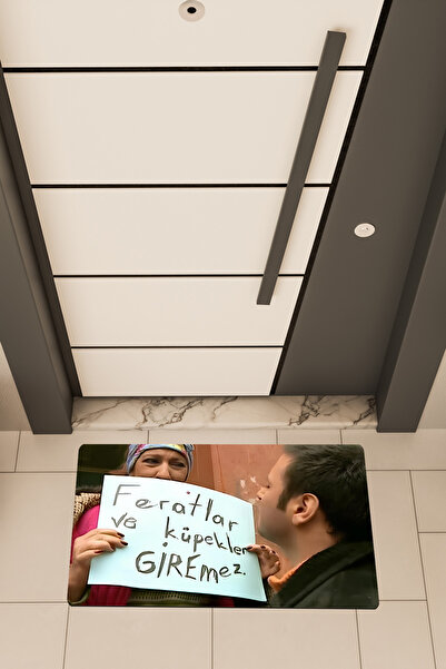 Dormot Home Yüksek Kaliteli Dijital Baskı , Ferhatlar ve Köpekler Giremez, te...