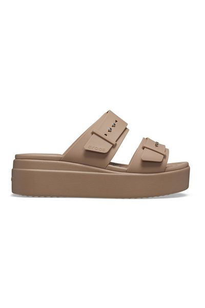 Crocs Women's Brooklyn Low Wedge Sandal 38-39 Eu - W8 Us Brown - Latte