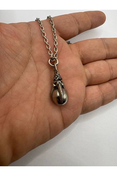 Herşey Nota Unisex Necklace with Gothic Dragon Claw Figure – Symbol of Power and Legend