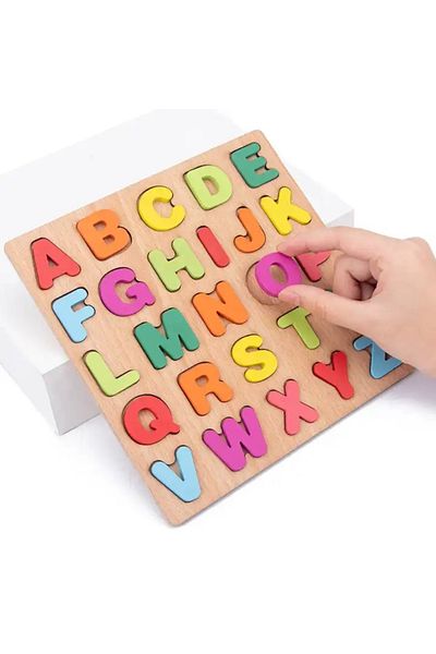 OEM Tablă de puzzle din lemn cu alfabet