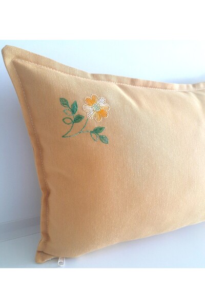 Fabric by Gülçin KOTON DUCK KUMAŞ NAKIŞLI DİKDÖRTGEN YAZ ÇİÇEK NAKIŞ İŞLEMELİ...