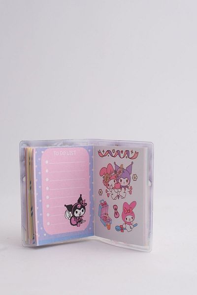 EyER Shoping Sanrio Kuromi 6 cm Mini Sticker Water Notebook 1 Pack (There Are 2 in the Package)