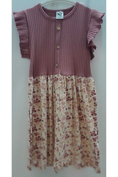 VOL Summer Robes with Buttons and Patterned Dress
