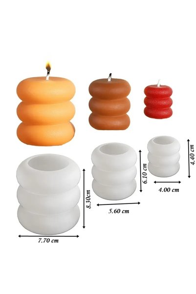 AnkaHobiMarket Halkalı Mum Set Silikon Kalıp (S912)
