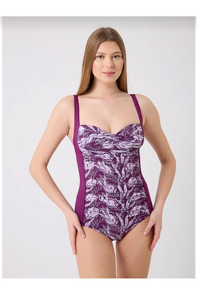 MODA Mountain Draped Patterned Burgundy Adjustable Suspender, You Will Be the Eye of the Holiday Polyamide Swimsuit
