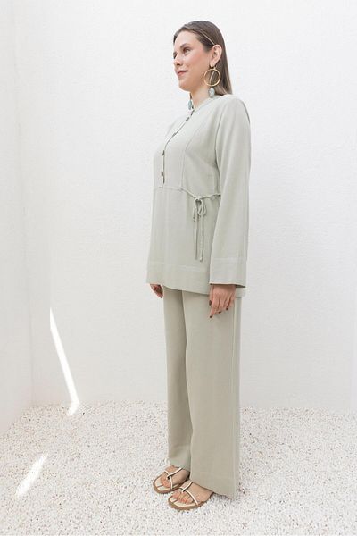 ALLDAY Defne-Tie Detailed Trousers Suit