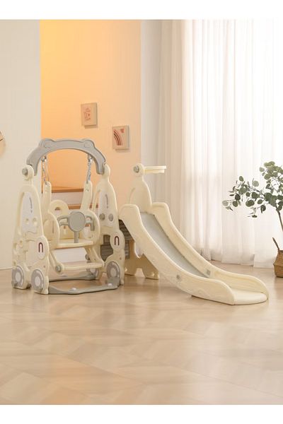 FULLJOY زحليقة مع مرجيحة وحلقة كرة سلة 3*1 ,173*120*122 سم