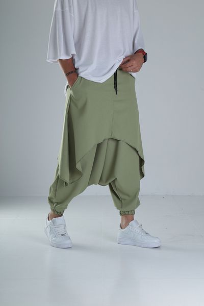 COCOPELLI Παντελόνι Samurai Khaki Oversize Shalwar