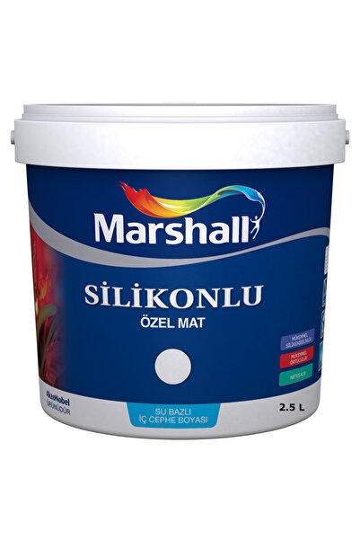 Marshall Silikonlu Özel Mat Iç Cephe Duvar Boyası 2,5 l Beyaz