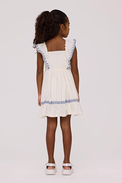 Tyess Bg Store Girl's Ecru Dress