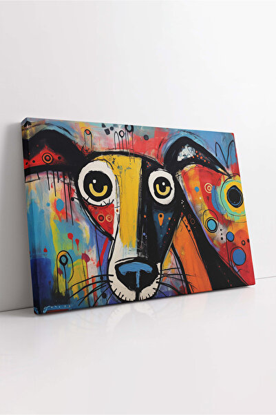 KOSS Dijital Pictură de lux cu desen abstract de câine, pictură colorată cu d...