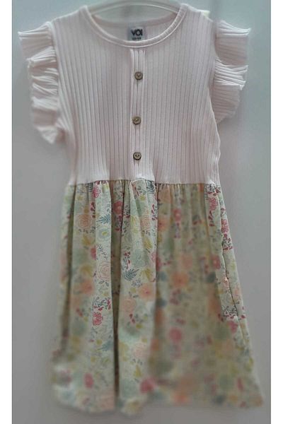 VOL Summer Robes with Buttons and Patterned Dress