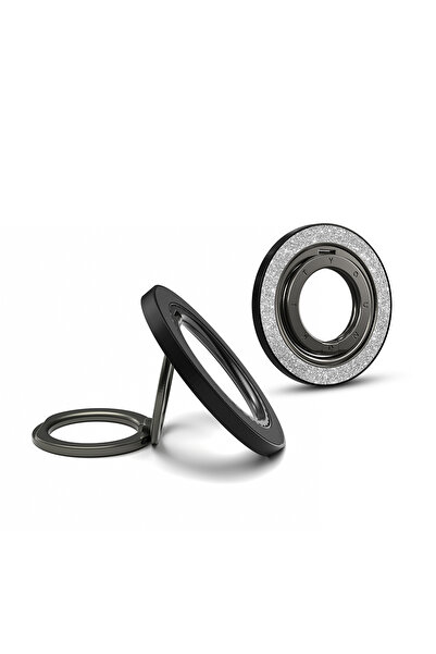 Youngkit Colorful Serisi Double Magnetik Ring Stand Telefon Tutucu Gümüş