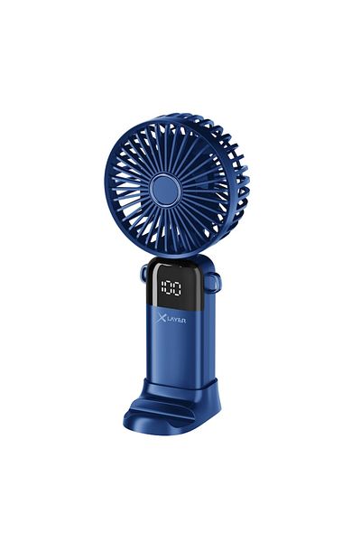xLayer Ventilator portabil silentios XLayer, 5 trepte de viteza, acumulator 1200 mAh, blue