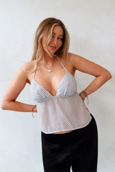 Hiccup Gabrielle Deep V-Neck Blouse