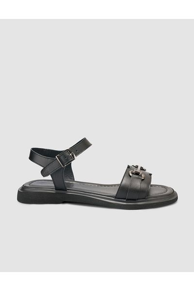 Cabani 100% Genuine Leather Black Women's Sandals