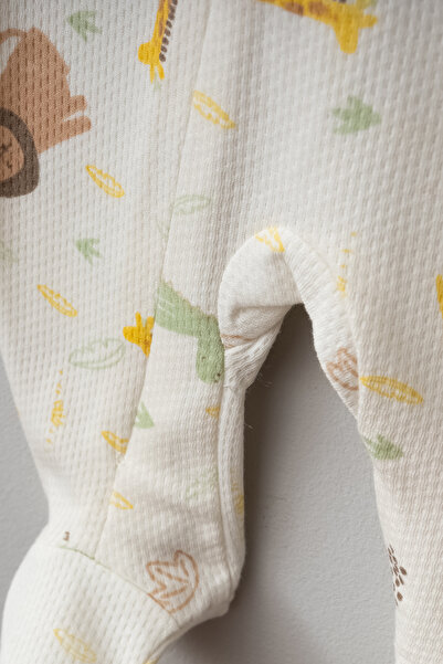 Bebitof Cute Giraffe Patterned Cotton Baby Romper