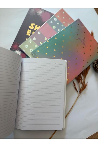 Adalinhome Atakids Lizy Striped School Notebook |   15 X 21cm |   80 Sheets |   Hard Cover