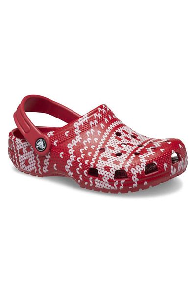 Crocs Saboti Crocs Classic Holiday Sweater Clog Kids