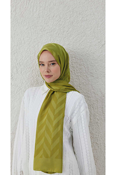 VALORSCARF Valor balıksırtı desen şal zeytin yeşili