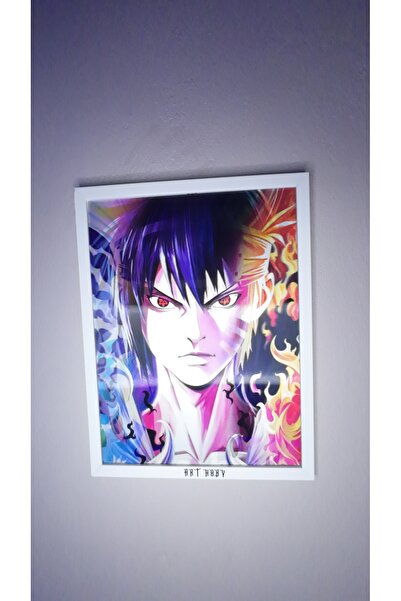 Naruto - Sasuke - Kakashi Lenticular 3D Hareketli Tablo (ÇERÇEVESİZ)