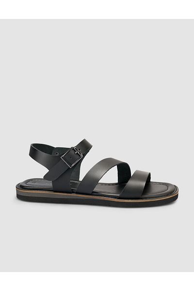 Cabani 100% Genuine Leather Black Women's Sandals