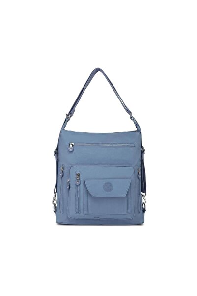 SMART BAGS Hem Sırt Hem de Omuz Kadın Çantası BC 1205 4001 - Jeans Mavi