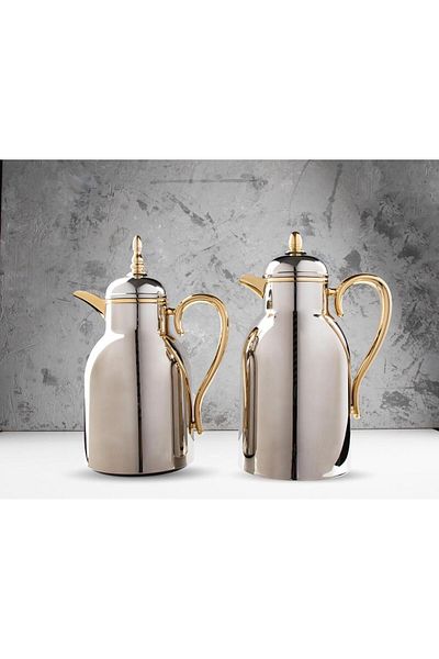 TOHFAT-AL MAIDAH Rim Luxury Thermos Set, 18 Hours of Heat Preservation