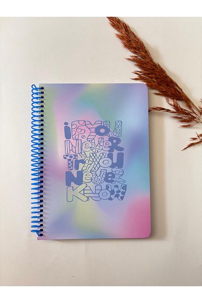 Adalinhome Atakids Lizy Striped Spiral School Notebook |   12 X 15cm |   100 Sheets