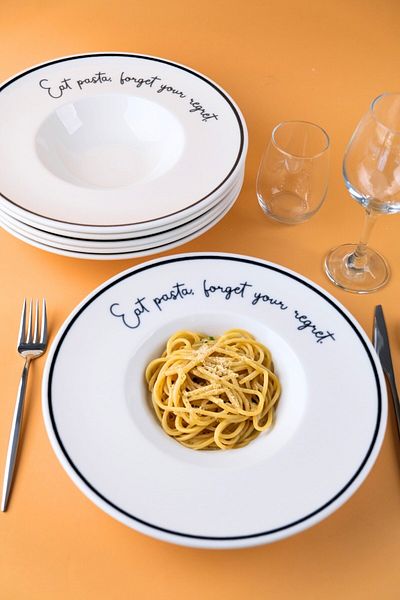 tabakevi Plate House Motto Pasta Plate Set of 6 29X5,5X4Cm