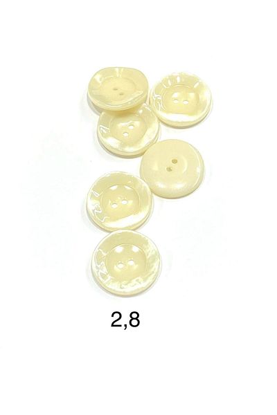 karantuhafiye Pearlescent Button / Italian Pearlescent Button /2912/ Cream / 2.8 cm