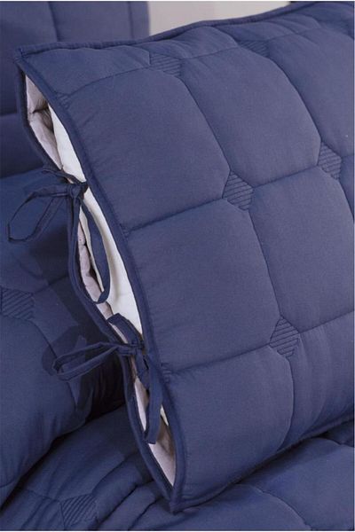 Çeyiz Diyarı Cratos Comfort Double Bedspread Navy Blue