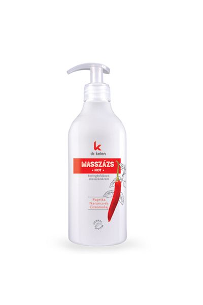 Dr. Kelen Cremă de masaj, anticelulitică, hrănitoare, emolientă, hidratantă, Hot, Dr.Kelen, 500 ml