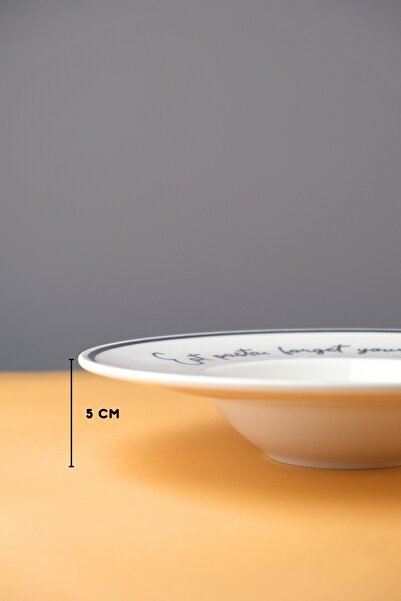 tabakevi Plate House Motto Pasta Plate Set of 4 29X5,5X4Cm