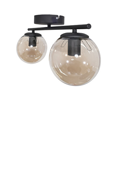 Fer Avize Nika Modern Siyah 2'li Avize Dekoratif Salon - Mutfak - Yatak Odası - Giyinme Odası