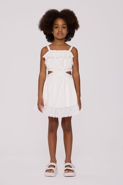 Tyess Bg Store Girl's Ecru Dress