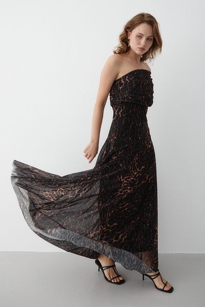 Laluvia Φόρεμα Leopard One Shoulder Freesia - 205171