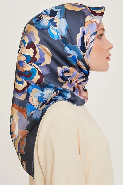 Armine Flower Twill Silk Scarf 9234D02 (t) - 34