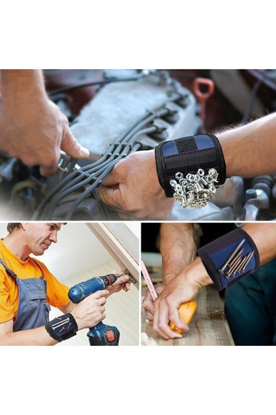 Generic Brățară magnetică profesională pentru scule și unelte mici, șuruburi, cuie, piulițe/șurubelnițe