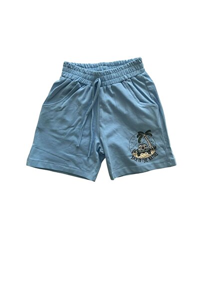 BY-GRİ By-Grey Front and Back Printed Short Sleeved Boy's Suit